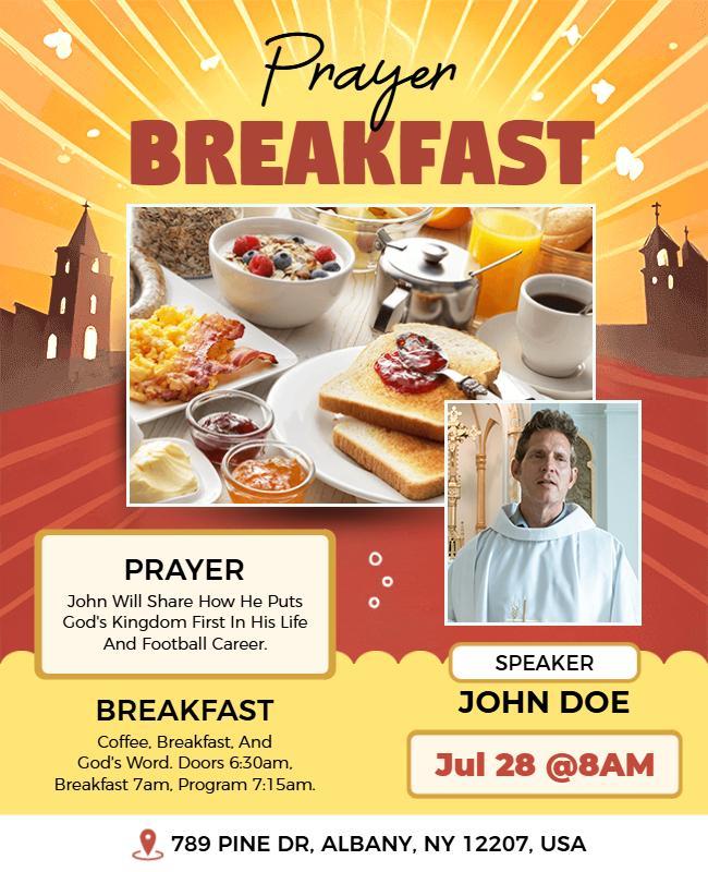 Community Prayer Breakfast Event Flyer Template