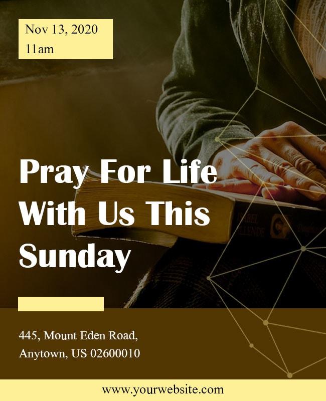 Community Prayer Gathering Sunday Flyer Template