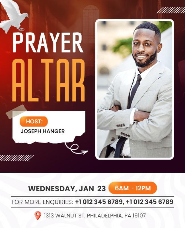 Community Prayer Meeting Event Flyer Template