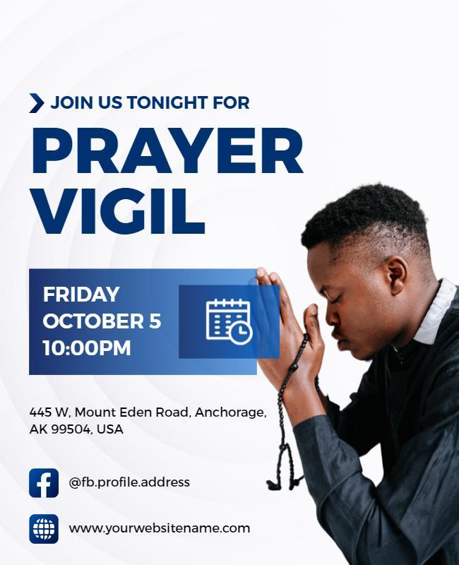 Community Prayer Vigil Event Flyer Template