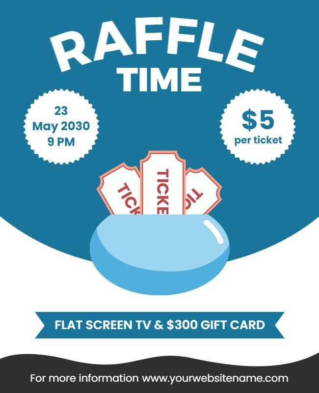 Community Raffle Event and Prizes Flyer Template