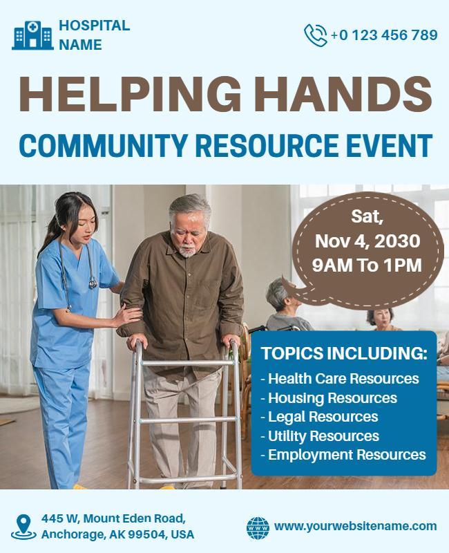 Community Resource Event for Health and Housing Flyer Template