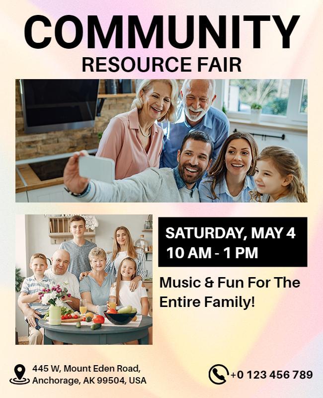 Community Resource Family Fair Flyer Template