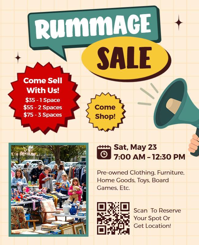 Community Rummage Sale Event Flyer Template