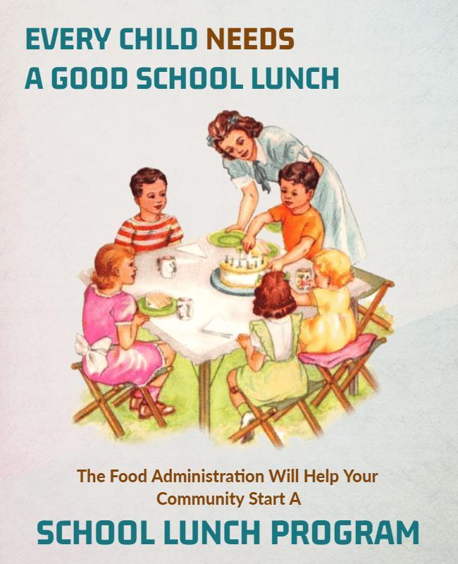 Community School Lunch Program Promotion Flyer Template