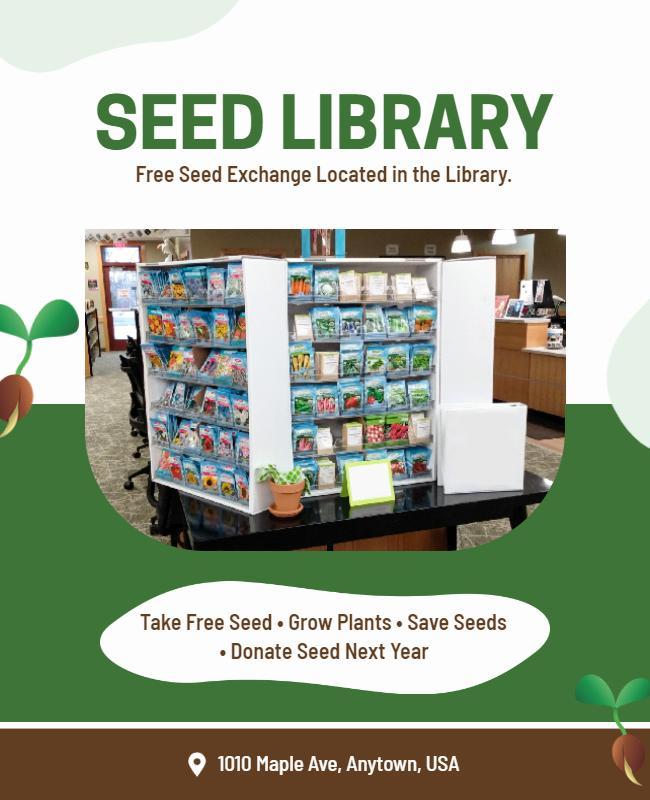 Community Seed Library Event Flyer Template