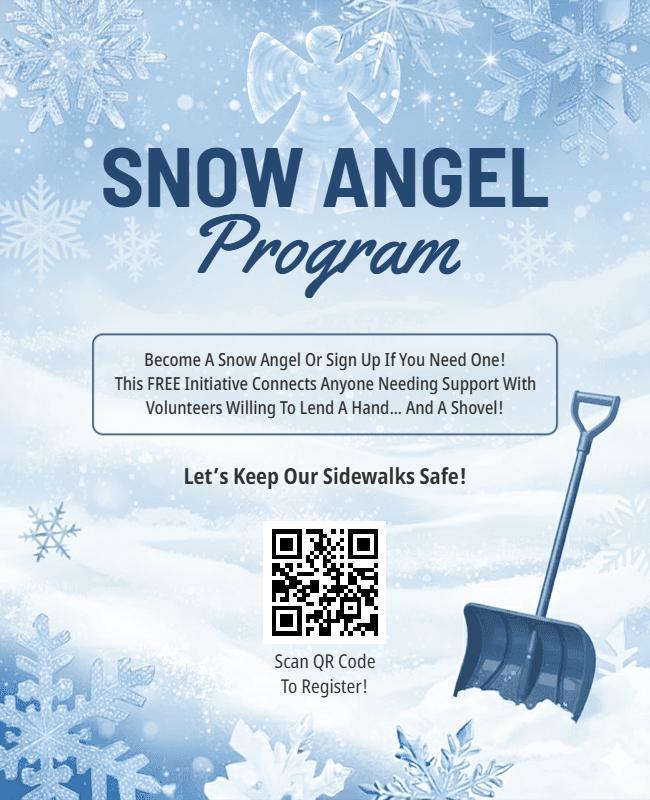 Community Snow Angel Program Volunteer Flyer Template