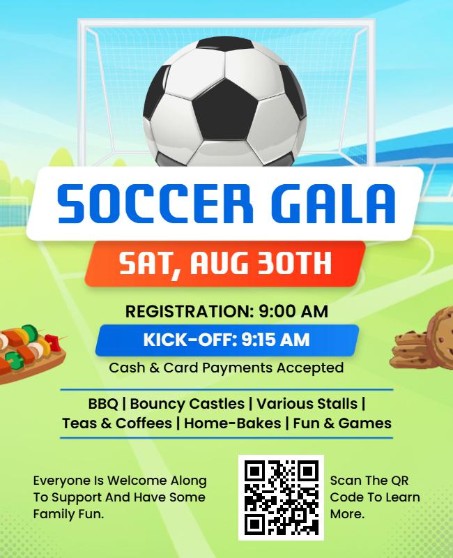 Community Soccer Gala Event Flyer Template