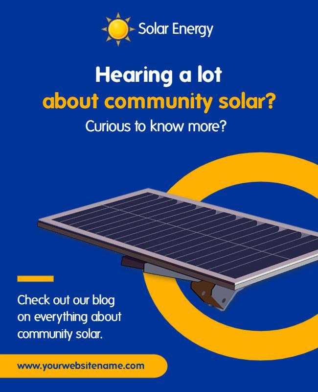 Community Solar Energy Awareness Flyer Template