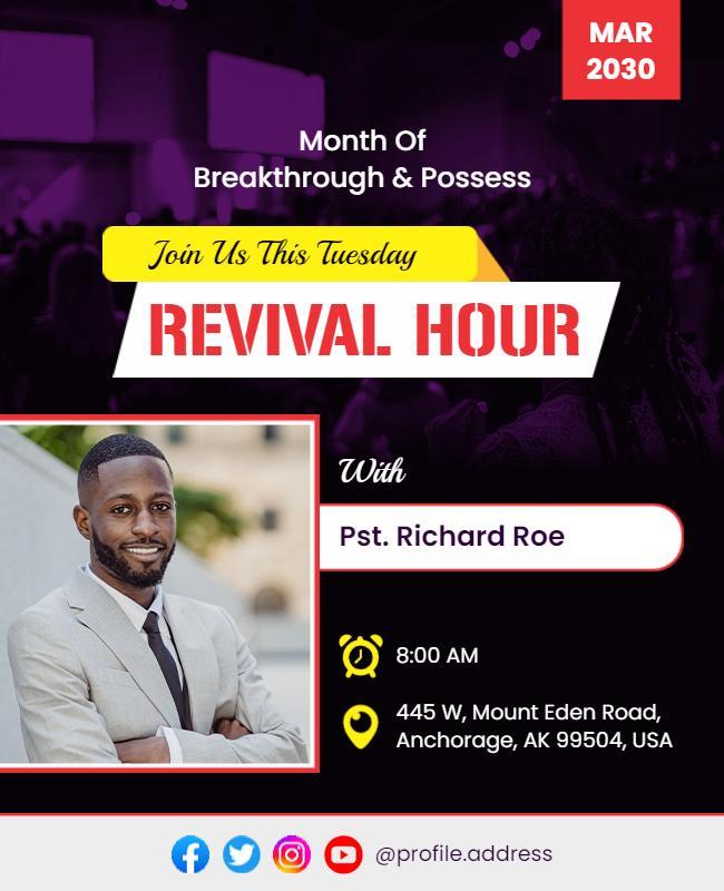 Community Spiritual Revival Event Flyer Template