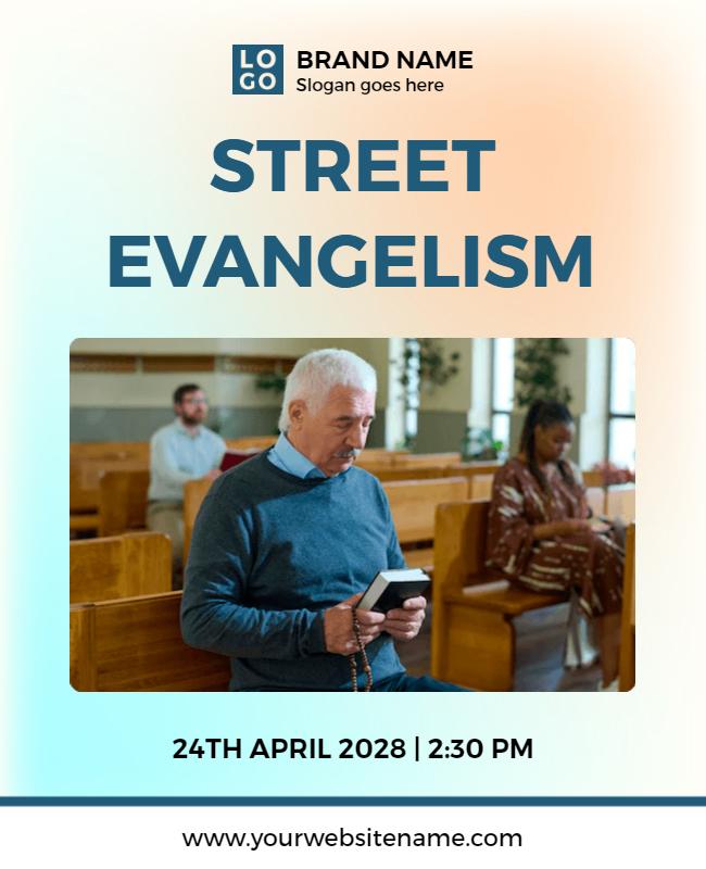 Community Street Evangelism Event Flyer Template