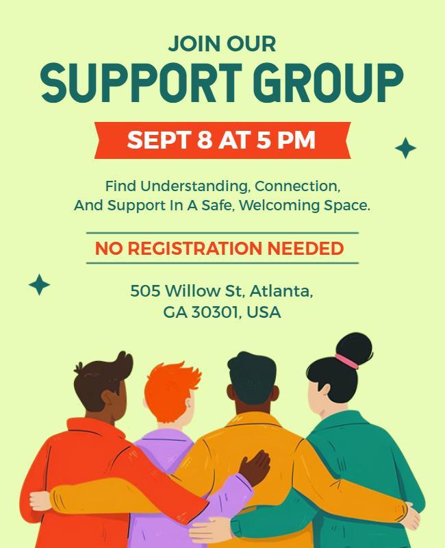 Community Support Group Meeting Flyer Template