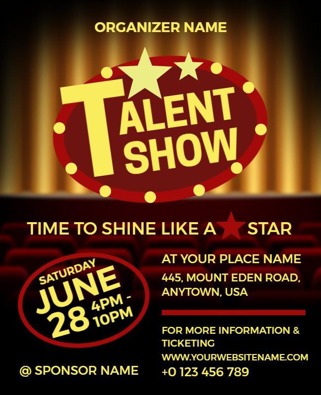 Community Talent Show Event Flyer Template