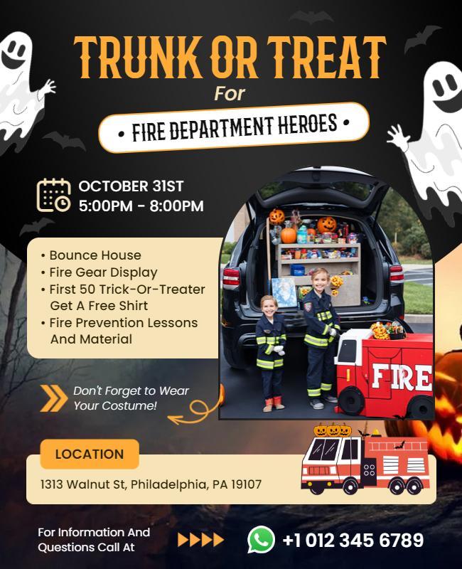 Community Trunk or Treat Event Flyer Template