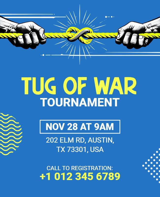Community Tug of War Tournament Flyer Template