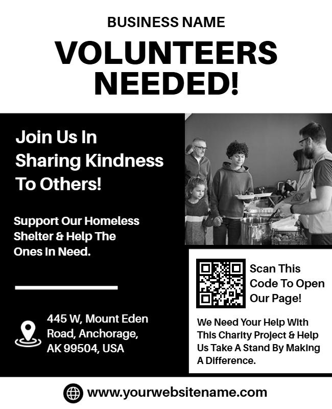 Community Volunteer Opportunities Awareness Flyer Template