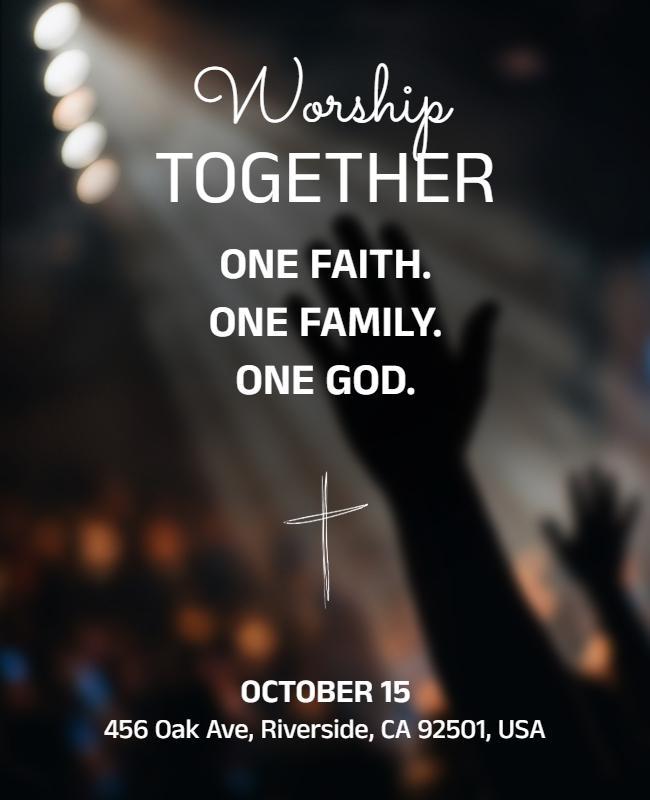 Community Worship Event Poster Template