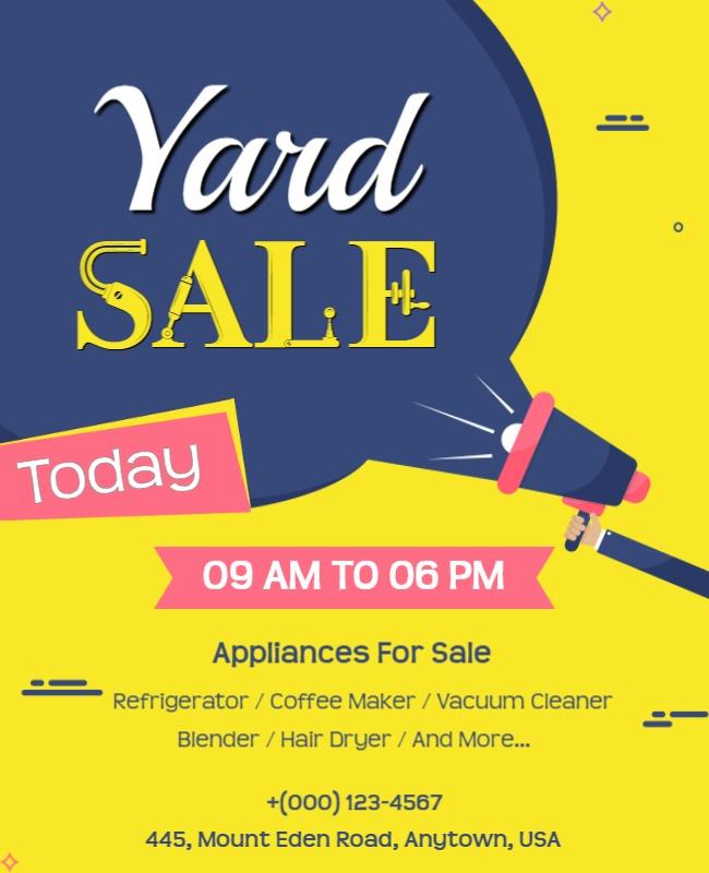 Community Yard Sale Announcement Flyer Template