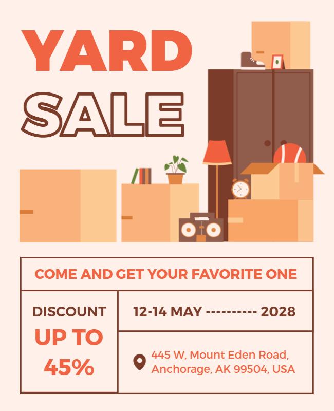 Community Yard Sale Discount Flyer Template