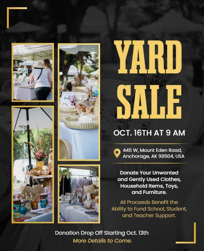 Community Yard Sale Fundraiser Flyer Template