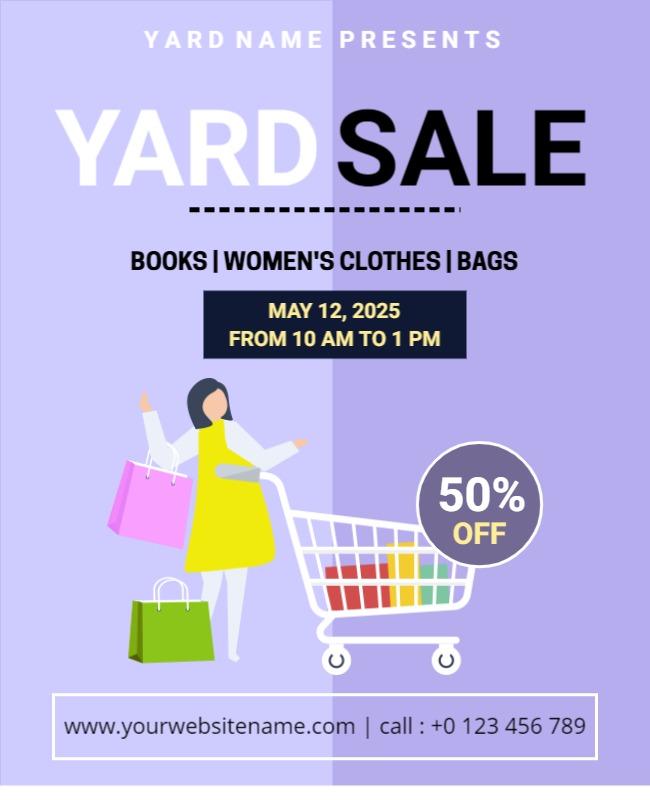 Community Yard Sale Promotional Flyer Template