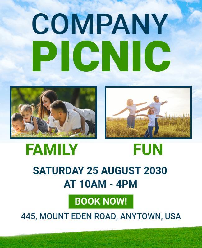 Company Family Picnic Event Flyer Template