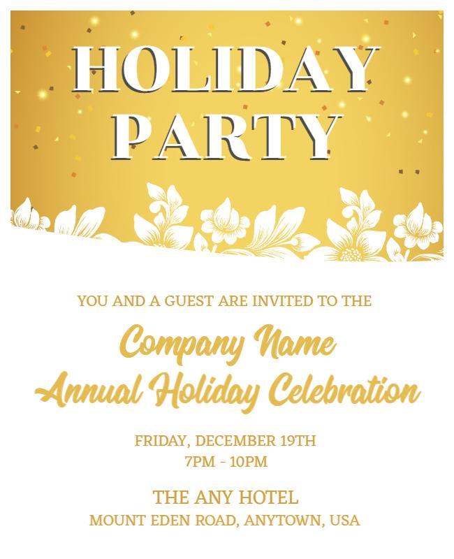 Company Holiday Party Celebration Flyer Template