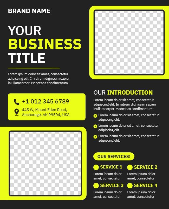 Company Introduction and Services Layout Flyer Template