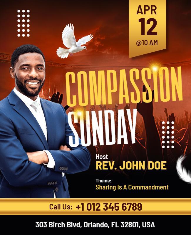 Compassion Sunday Church Event Flyer Template