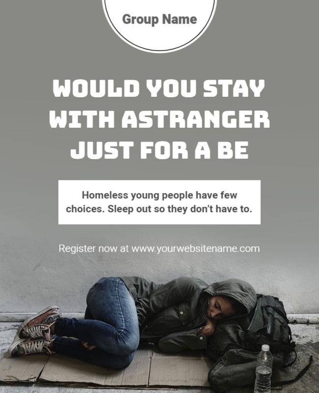 Compassionate Awareness Campaign for Homeless Youth Poster Template