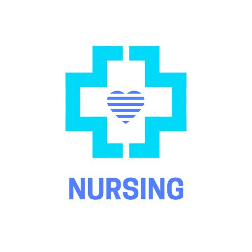 Compassionate Blue Heart Inside Medical Cross Nursing Logo Template