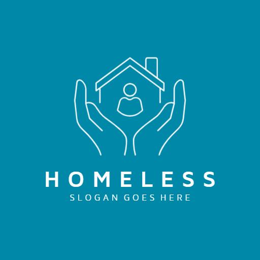 Compassionate Helping Hands for Homeless Support Logo Template