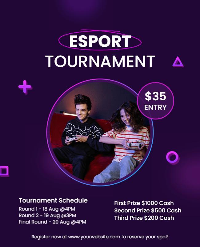 Competitive Esport Gaming Tournament Flyer Template