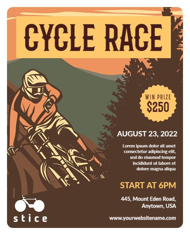 Competitive Mountain Biking Event Flyer Template