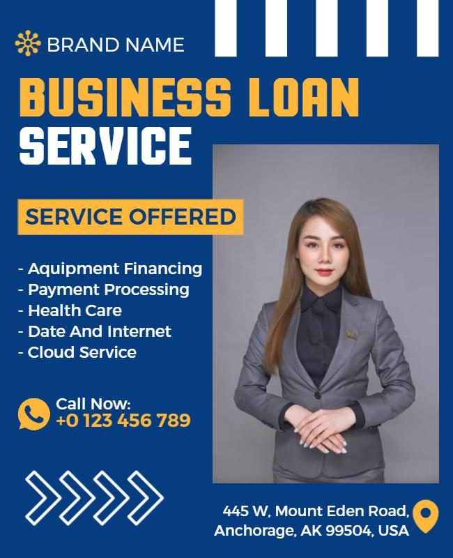 Comprehensive Business Loan Services Flyer Template