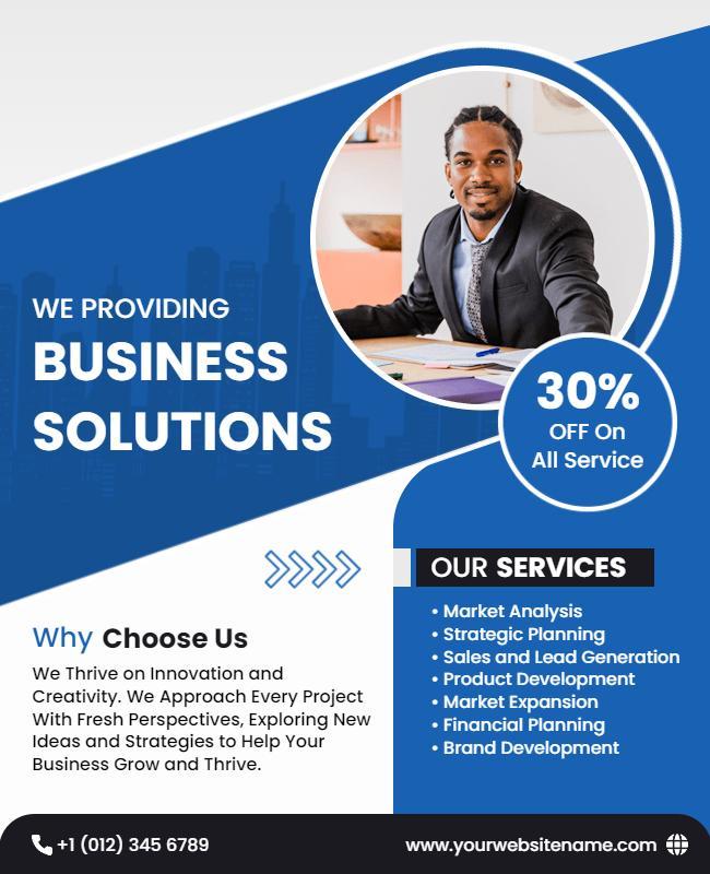 Comprehensive Business Solutions Services Flyer Template