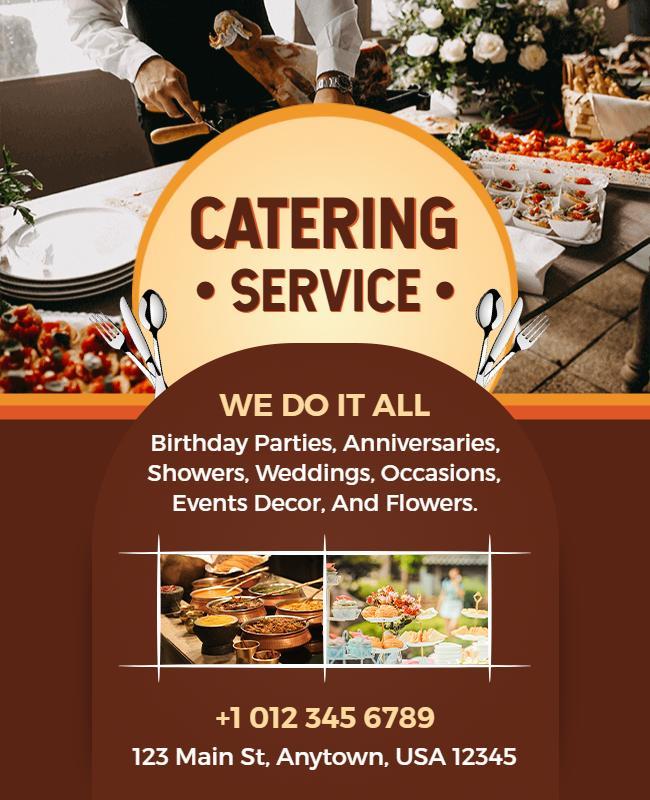 Comprehensive Catering Service Event Flyer Template