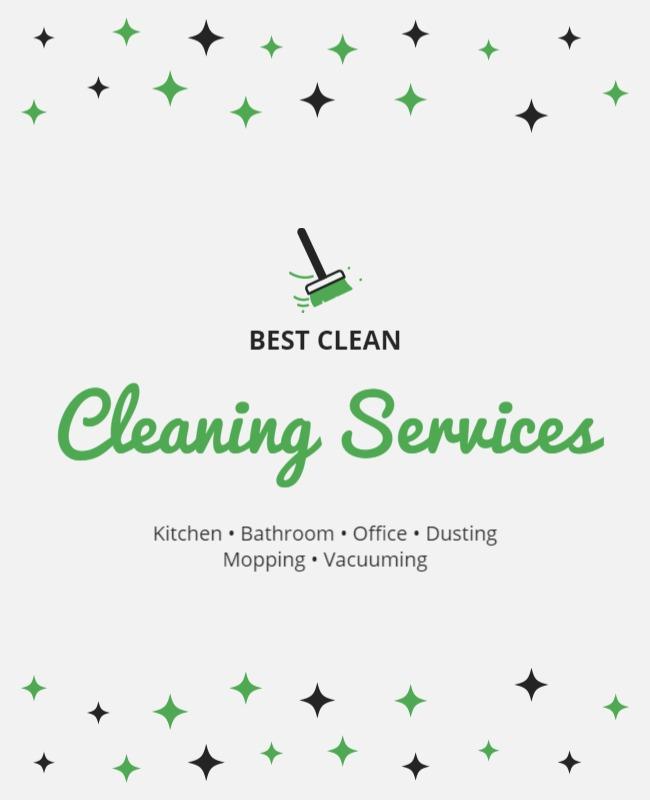 Comprehensive Cleaning Service Promotion Flyer Template