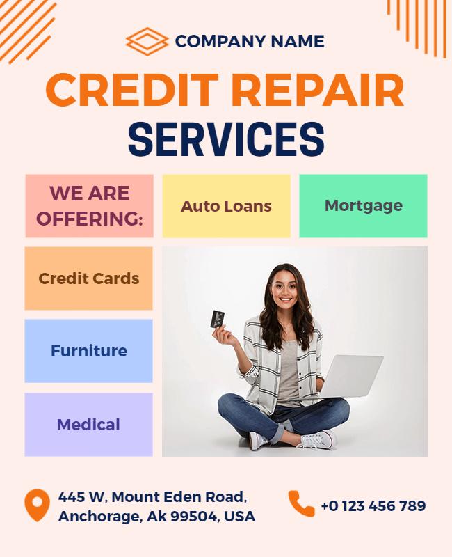 Comprehensive Credit Repair Services Flyer Template