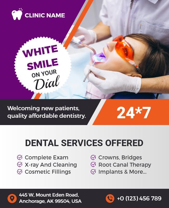 Comprehensive Dental Services Promotion Flyer Template