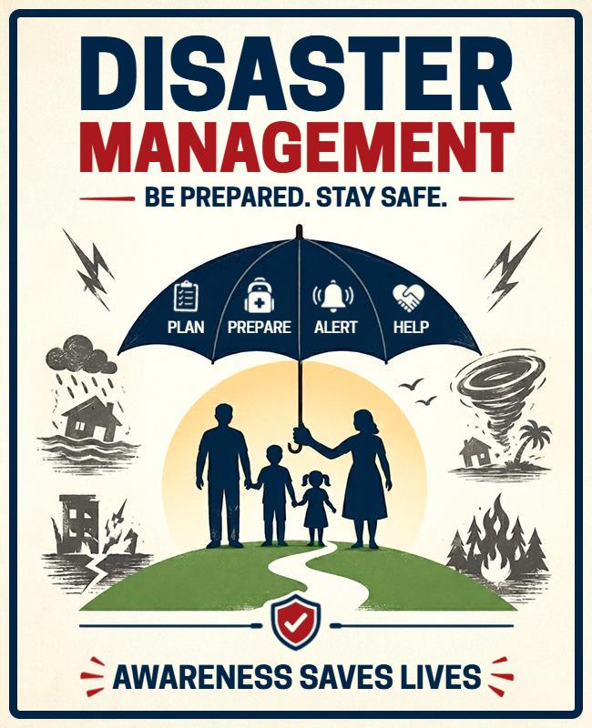 Comprehensive Disaster Management Plan Poster Template