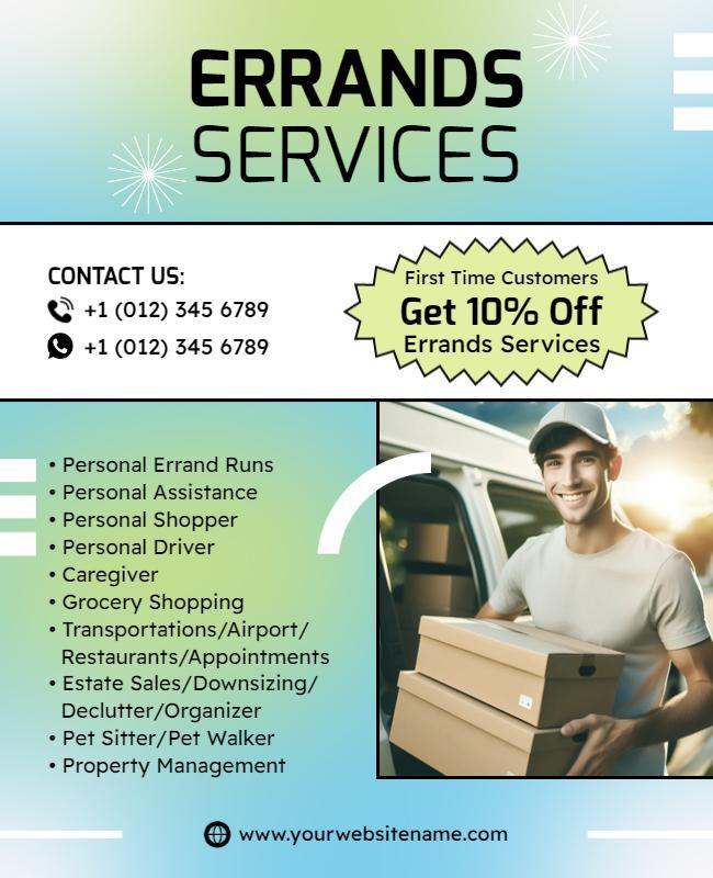 Comprehensive Errand and Delivery Services Flyer Template