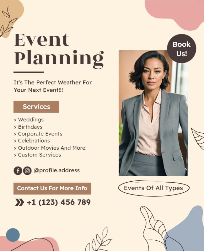 Comprehensive Event Planning Services Flyer Template