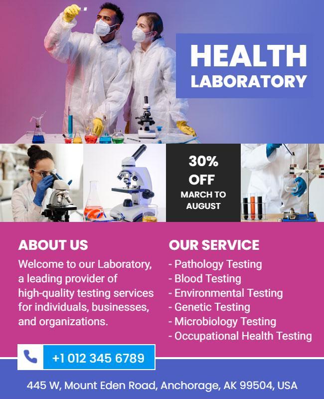 Comprehensive Health Laboratory Services Flyer Template