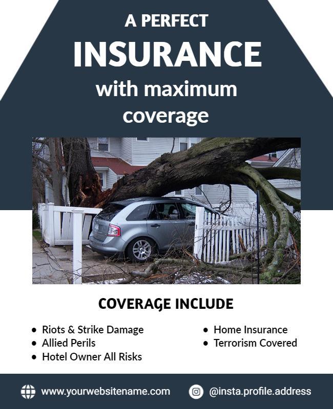 Comprehensive Home and Auto Insurance Flyer Template