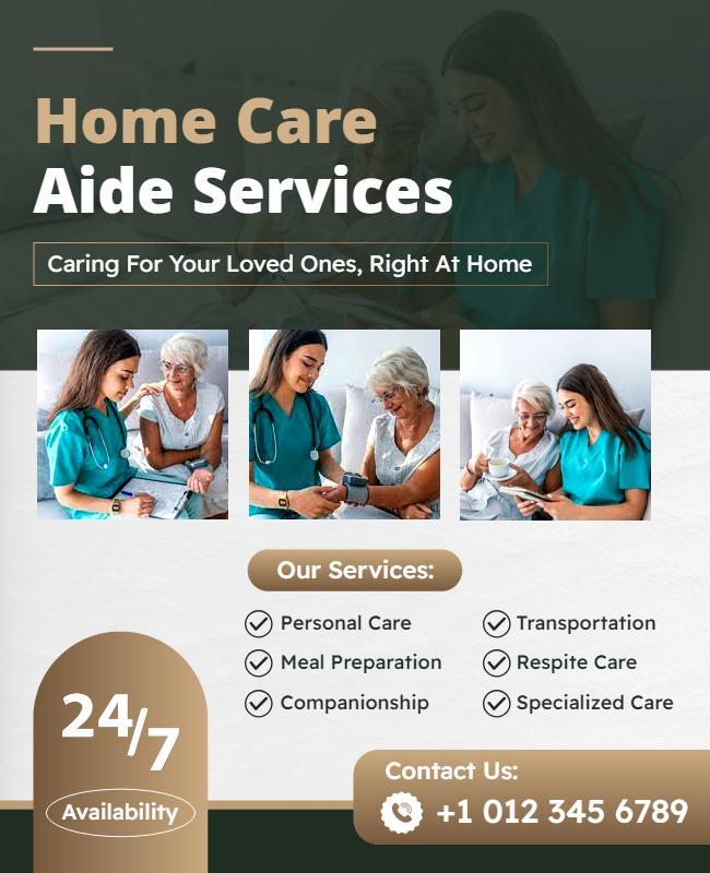 Comprehensive Home Care Services Advertisement Flyer Template