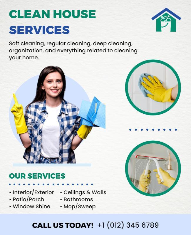 Comprehensive Home Cleaning Services Flyer Template