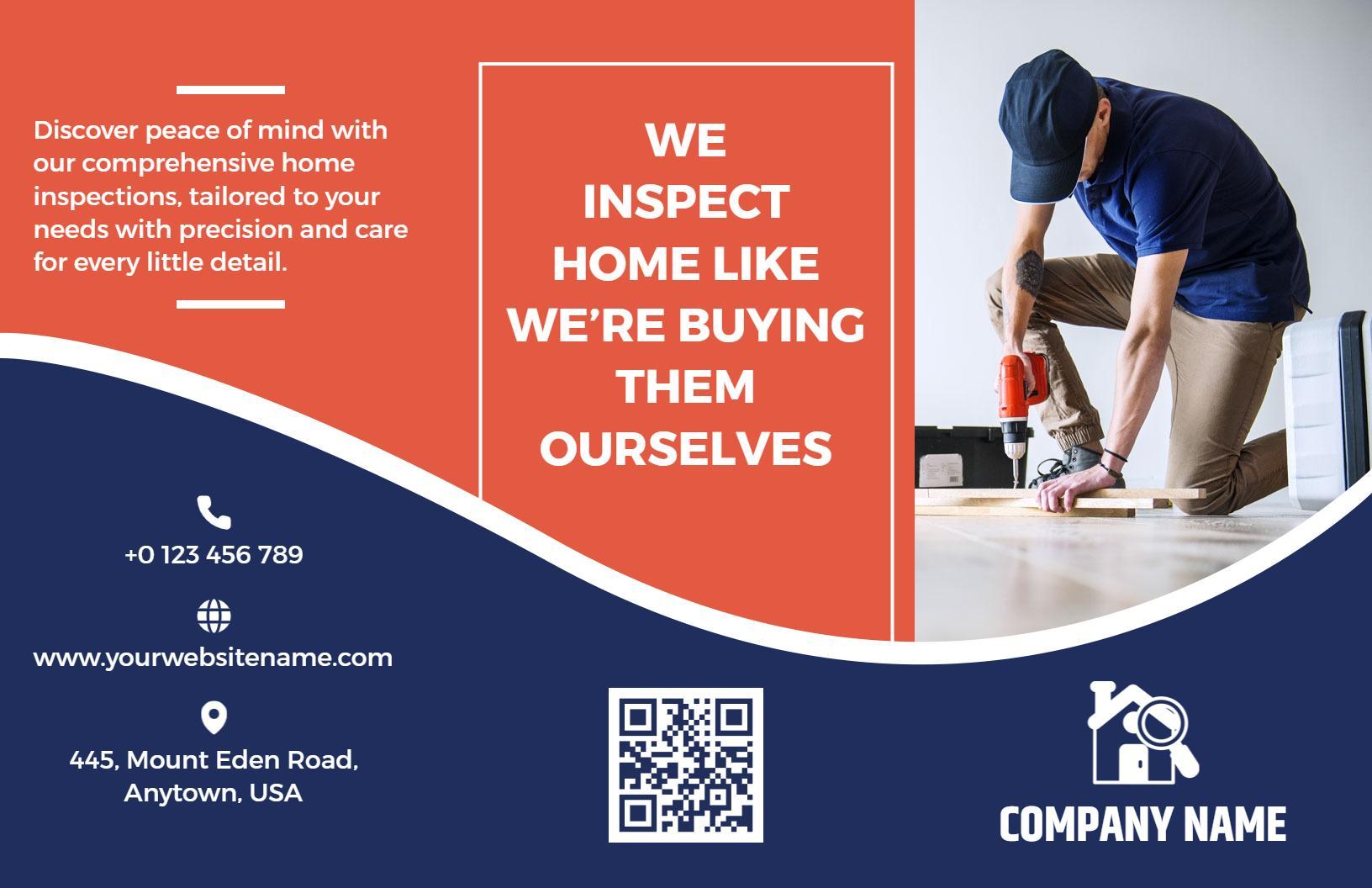Comprehensive Home Inspection Services Real Estate Brochure Template