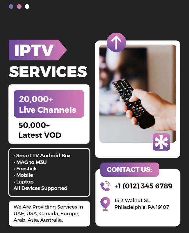 Comprehensive Iptv Channel Services Flyer Template