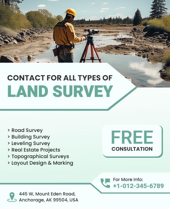 Comprehensive Land Survey Services Flyer Template